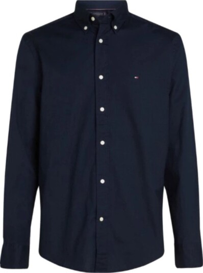 Tommy Hilfiger Flex Flannel Solid Rf Shirt Navy S