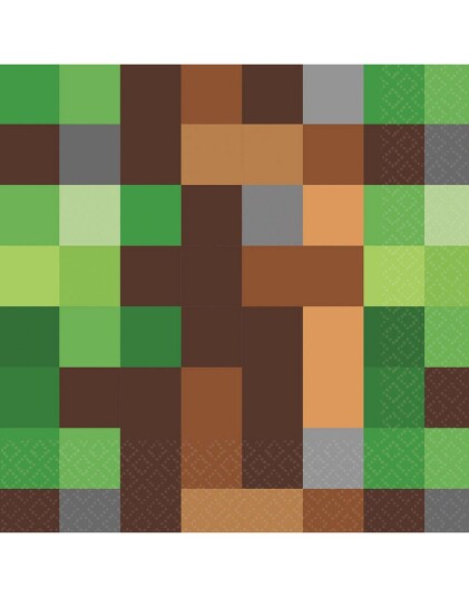 Amscan Amscan 16 stk Servietter 33x33 Minecraft 511778 66