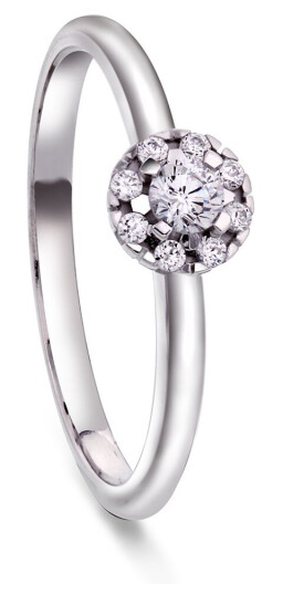 Moments by Pan Jewelry, Diamantring Bliss i 585 hvitt gull 0,20 CT | 2 mm bredde Moments by Pan Jewelry, Diamantring Bliss i 585 hvitt gull 0,20 CT | 2 mm bredde