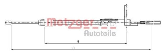 Tautrekk, håndbremse METZGER 10.9327