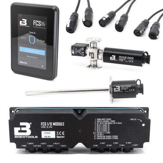 FCS Startpakke Unitank uten kjøling Display, I/O, Temp, Spunding, Cable kit