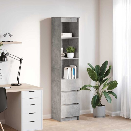 Høybord betonggrå 37,5x35x180 cm konstruert tre Høybord betonggrå 37,5x35x180 cm konstruert tre