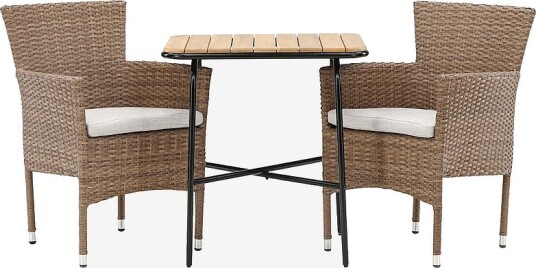 Venture Home Spisegruppe Holmbeck med 2 stk spisestoler Malina Natur Venture Home Spisegruppe Holmbeck med 2 stk spisestoler Malina Natur