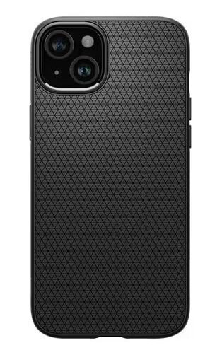 Spigen Liquid Air Deksel for iPhone 15 - Matt Svart TPU Skall
