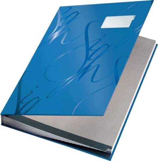 Leitz   Signaturbok   18 Deler   For A4 210 X 297 Mm   Med Fliker   Blå