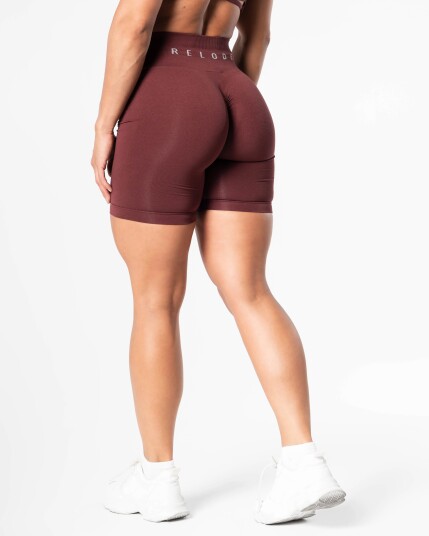 Relode Prime Scrunch Shorts Burgundy L