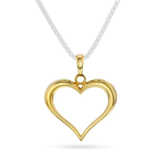 Pan Jewelry Anheng i 585 gult gull hjerte Pan Jewelry Anheng i 585 gult gull hjerte