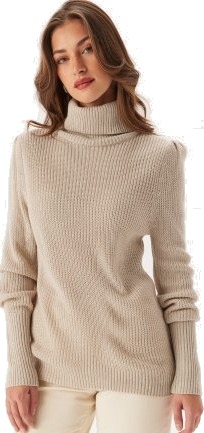 VILA Vilou New Rollneck L/S KNIT TO Feather Gray S
