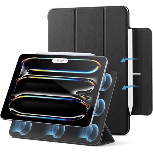 iPad Pro 13 (2024) ESR Rebound Magnetic Folio-etui Svart