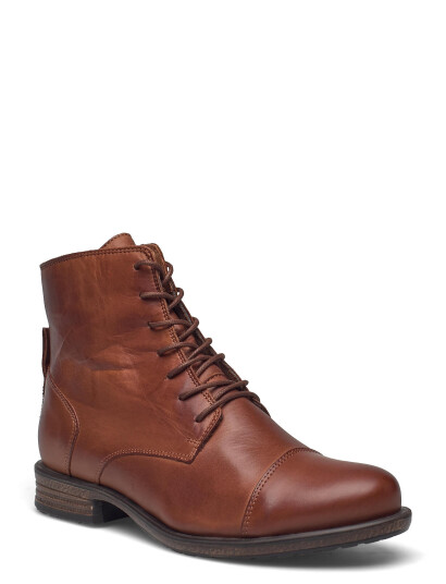 Bianco Biadanelle Leather Derby Boot - Brown - 38