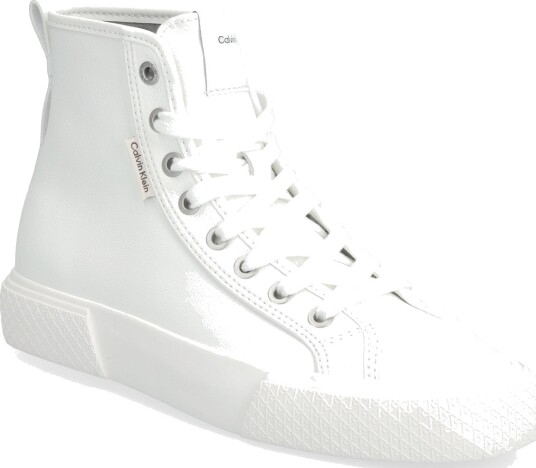 Calvin Klein Vulc Lace Up Hightop Lth White 36