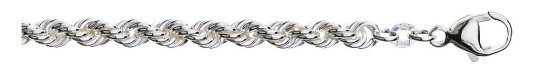 Cordel armbånd i 925 sølv 4,1 mm, 19 cm