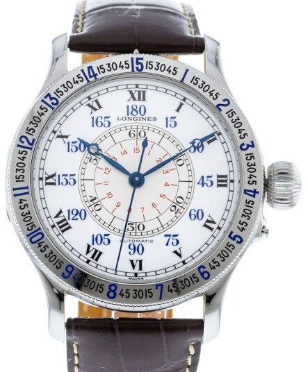 Longines Herreklokke L2.678.4.11.0 Heritage Hvit/Lær Ø47.5 mm