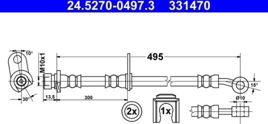 ATE 24.5270-0497.3 Bremseslange