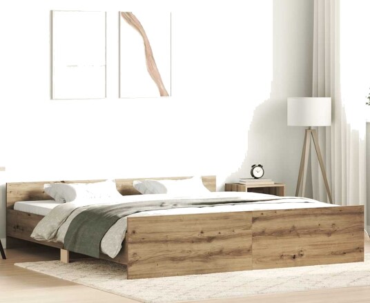 Sengeramme uten madrass artisan eik 160x200 cm konstruert tre