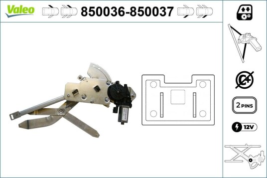 VALEO 850036 Vindusheis VALEO 850036 Vindusheis