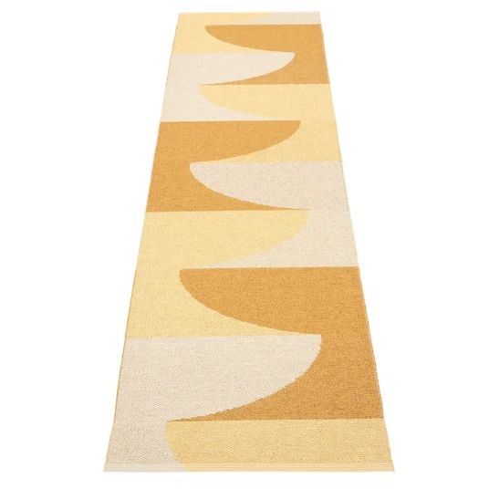 Pappelina Hill teppe Ochre/Pale yellow/Cream 70 x 270cm