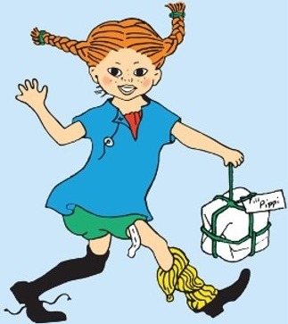 Pippi Langstrømpe Pippi Greeting Card W. Envelope Blue Pink ONE SIZE Pippi Langstrømpe Pippi Greeting Card W. Envelope Blue Pink ONE SIZE
