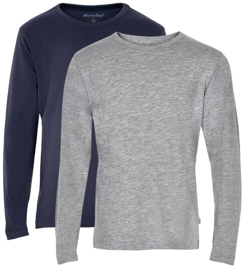 Minymo Basic 2 pk genser til barn dark navy 134 Minymo Basic 2 pk genser til barn dark navy 134