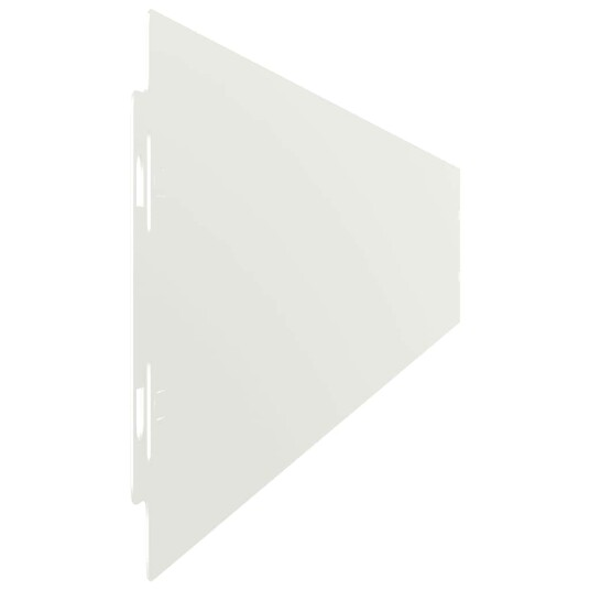 vidaXL Plenkanter 10 stk hvit 10x103 cm kaldvalset stål