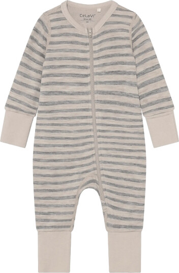 CeLaVi Jumpsuit Ls Yd Stripe Beige 100