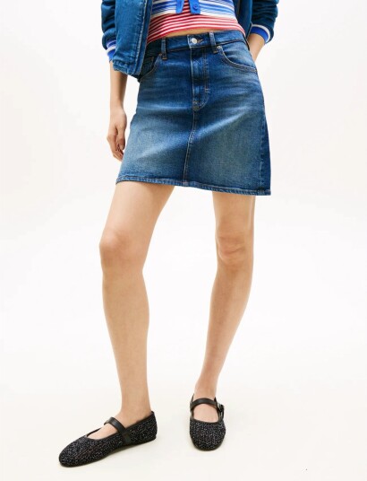Tommy Jeans Mom Uh Skirt Bj8155   Blue   M