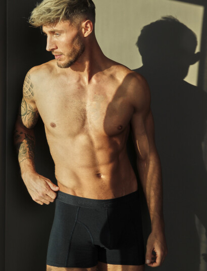 TOPECO Men"s Bamboo Boxer 3-P - Black - L