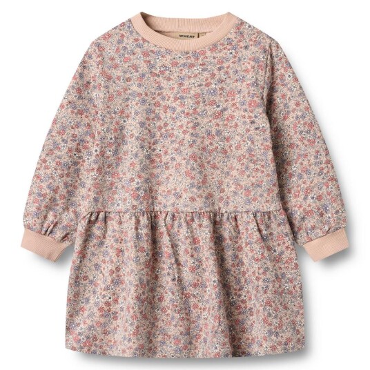 Wheat Sweat Dress L/S Zenia – rose dust flowers 116
