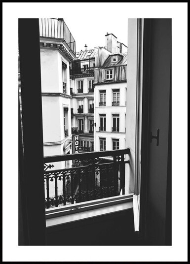 Parisian Window View Plakat Plakat / 21x30cm