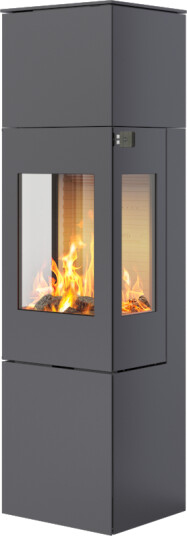 Rais Nexo 160 platina vedovn med sideglass og ståldør Rais Nexo 160 platina vedovn med sideglass og ståldør