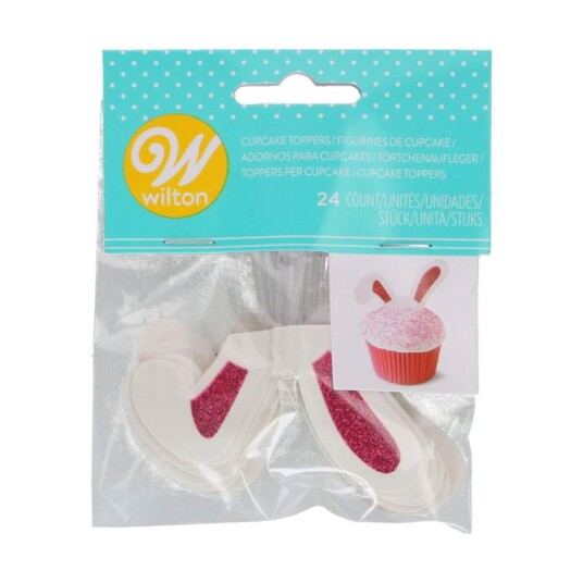Wilton Kaketopp Glitter Kanin Ører Pk/24 Wilton Kaketopp Glitter Kanin Ører Pk/24