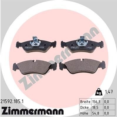 Bremseklosser ZIMMERMANN 21592.185.1 Bremseklosser ZIMMERMANN 21592.185.1