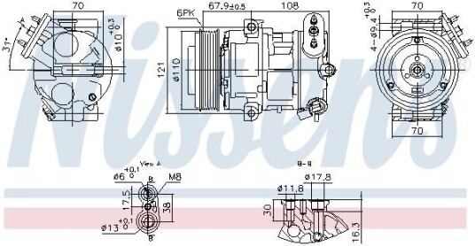 AC kompressor NISSENS 890663