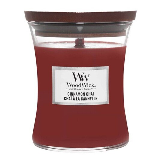 WoodWick - Hourglass duftlys medium cinnamon chai WoodWick - Hourglass duftlys medium cinnamon chai
