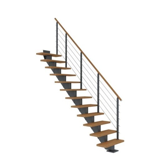 Dolle Hamburg Eik Oljet Rett Trapp Antracit Design 14T 75W Dolle Hamburg Eik Oljet Rett Trapp Antracit Design 14T 75W
