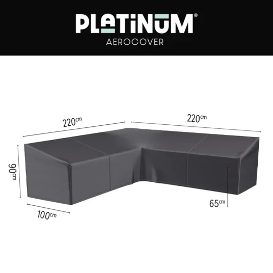 Platinum Aerocover Loungetrekk L HB 220x220x100xH65/90 Aerocover Antrasitt