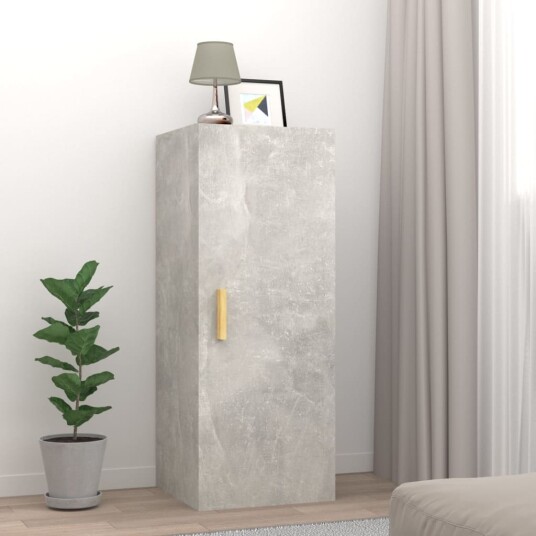 vidaXL Veggskap betonggr? 34,5x34x90 cm konstruert tre vidaXL Veggskap betonggr? 34,5x34x90 cm konstruert tre