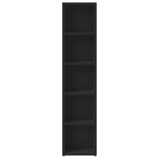 CD-hyller 2 stk svart 21x16x93,5 cm konstruert tre