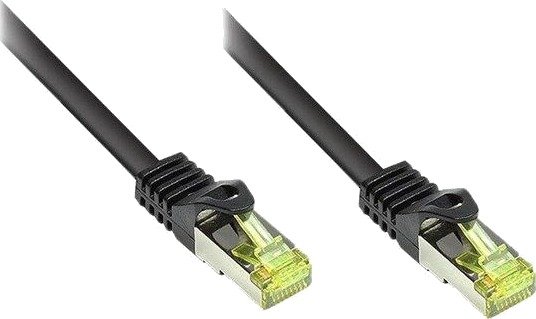 Rj45 Patchkabel Med Cat.7 Råkabel Og Låsebeskyttelse (Rns®) S/Ftp Pimf Halogenfri 600Mhz Ofc Svart 60M Good Connections® (8070R-600S)