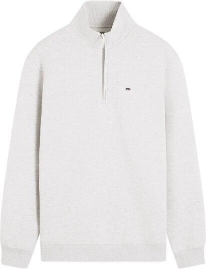 Tommy Jeans Tjm Reg Fleece 1/4Zip Mock Ext Grey S