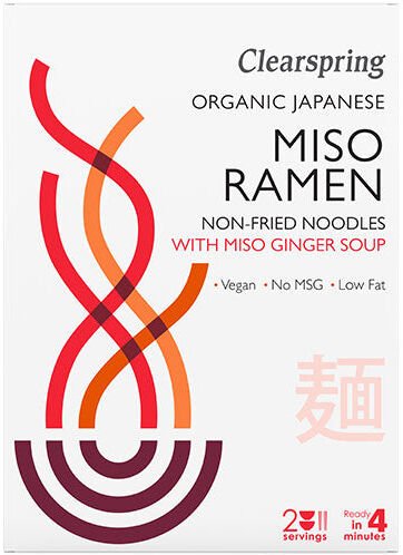 Clearspring Ramen Nudler M. Miso& Ingefærsuppe Økologisk Clearspring Ramen Nudler M. Miso& Ingefærsuppe Økologisk