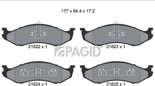 PAGID T1132N Bremseklosser
