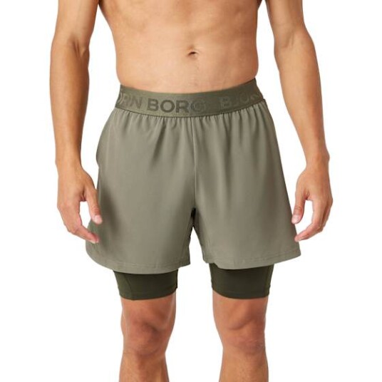 Bjørn Borg Borg 2in1 Shorts Herre Dusty Olive L