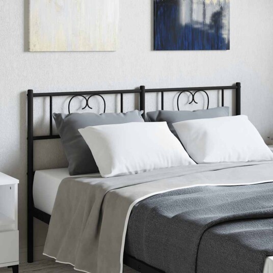  Sengegavl i metall svart 160 cm 8721012048577