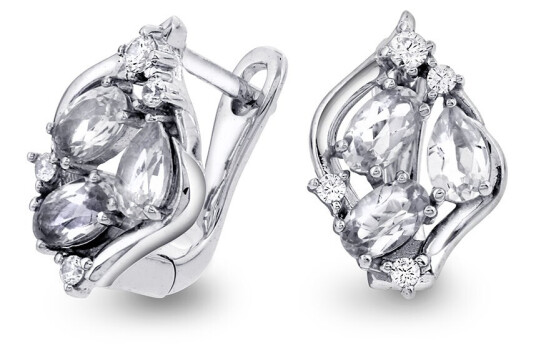 Pan Jewelry, Øredobber i 925 sølv med zirkonia