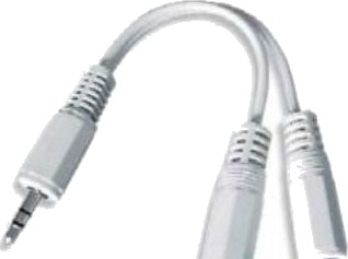 Gembird 10 cm Lydsplitter Stereo Mini-Jack Hunn til Hann Hvit