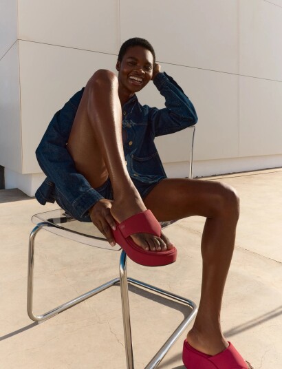 FitFlop Platfforms Wedge Toe Post Sandals Red 41