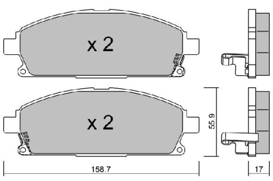 Bremseklosser AISIN BPNI 1915 Bremseklosser AISIN BPNI 1915