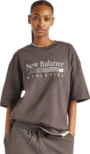New Balance Trackside Oversized T Shirt   Grey   L