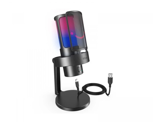 Fifine Ampligame A8 Plus Rgb Usb Gaming Mikrofon Med 4 Polarmønstre (Pc/ps4/p Fifine Ampligame A8 Plus Rgb Usb Gaming Mikrofon Med 4 Polarmønstre (Pc/ps4/p